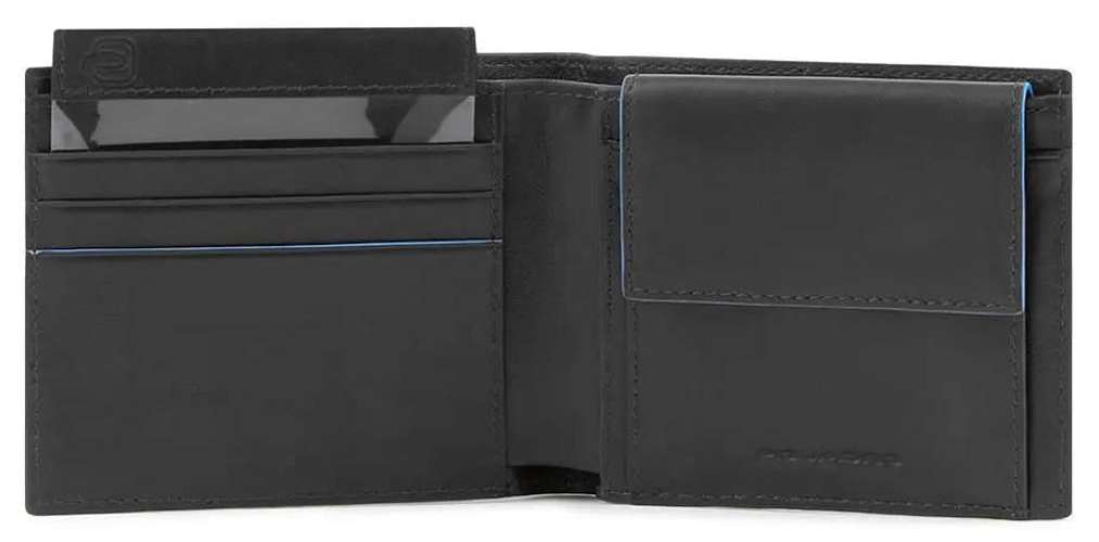 Кошелек мужской Piquadro Blue Square Revamp, кожа натуральная, черный  [pu4188b2vr/n]